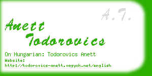 anett todorovics business card